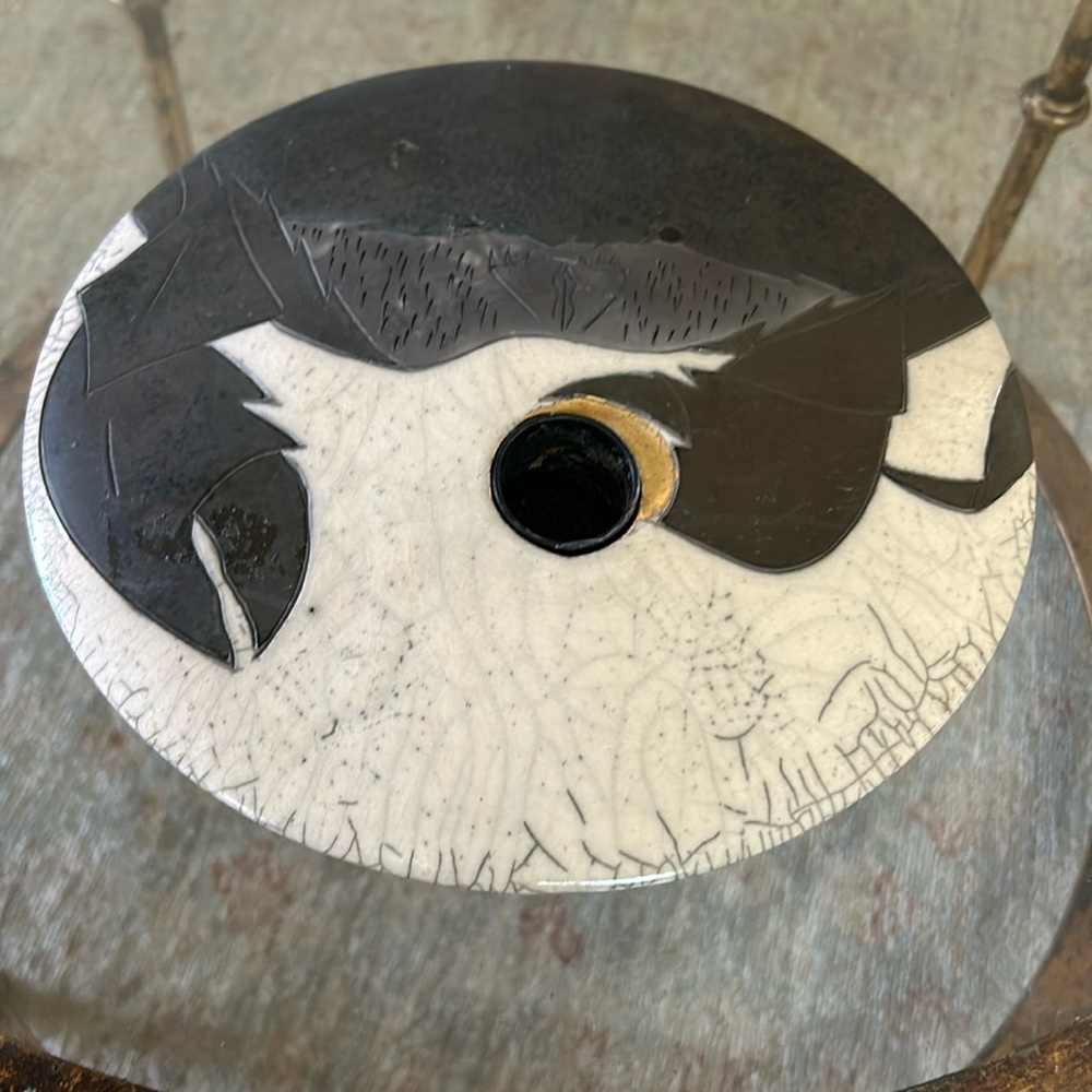 Unique ceramic crab motif vase